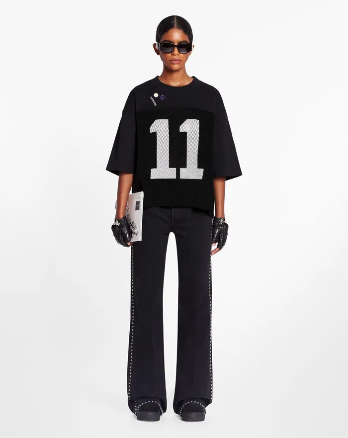Lanvin X Future Loosefit Mesh Tshirt Black Women Lanvin TShirts and Sweatshirts Lanvin X Future Loosefit Mesh Tshirt Black Women Lanvin TShirts and Sweatshirts