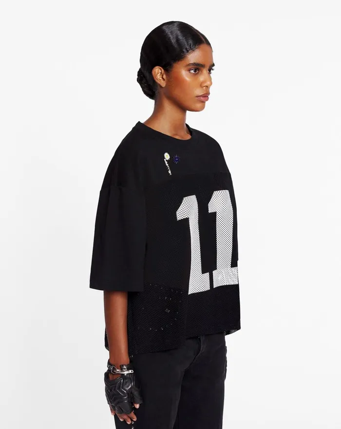 Lanvin X Future Loosefit Mesh Tshirt Black Women Lanvin TShirts and Sweatshirts Lanvin X Future Loosefit Mesh Tshirt Black Women Lanvin TShirts and Sweatshirts