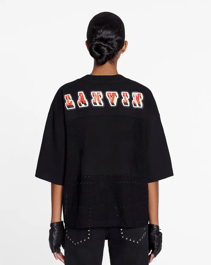 Lanvin X Future Loosefit Mesh Tshirt Black Women Lanvin TShirts and Sweatshirts Lanvin X Future Loosefit Mesh Tshirt Black Women Lanvin TShirts and Sweatshirts