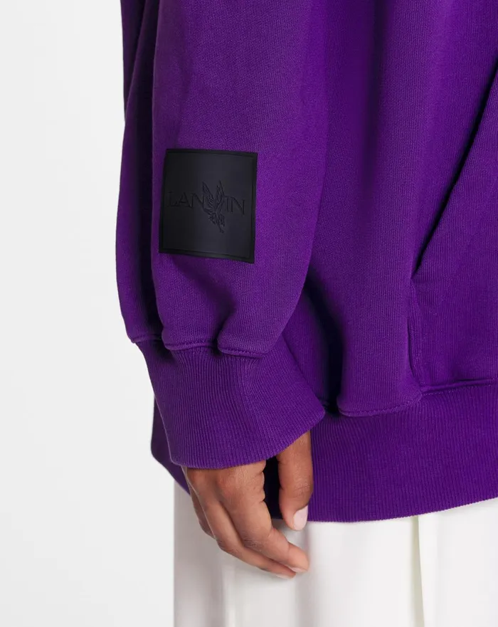 Lanvin X Future Unisex Baggy Hoodie With Eagle Print Purple Reign Women Lanvin TShirts and Sweatshirts Lanvin X Future Unisex Baggy Hoodie With Eagle Print Purple Reign Women Lanvin TShirts and Sweatshirts