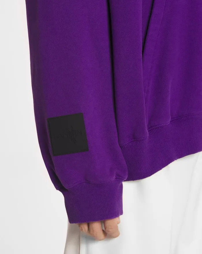 Lanvin X Future Unisex Baggy Hoodie With Eagle Print Purple Reign Women Lanvin TShirts and Sweatshirts Lanvin X Future Unisex Baggy Hoodie With Eagle Print Purple Reign Women Lanvin TShirts and Sweatshirts