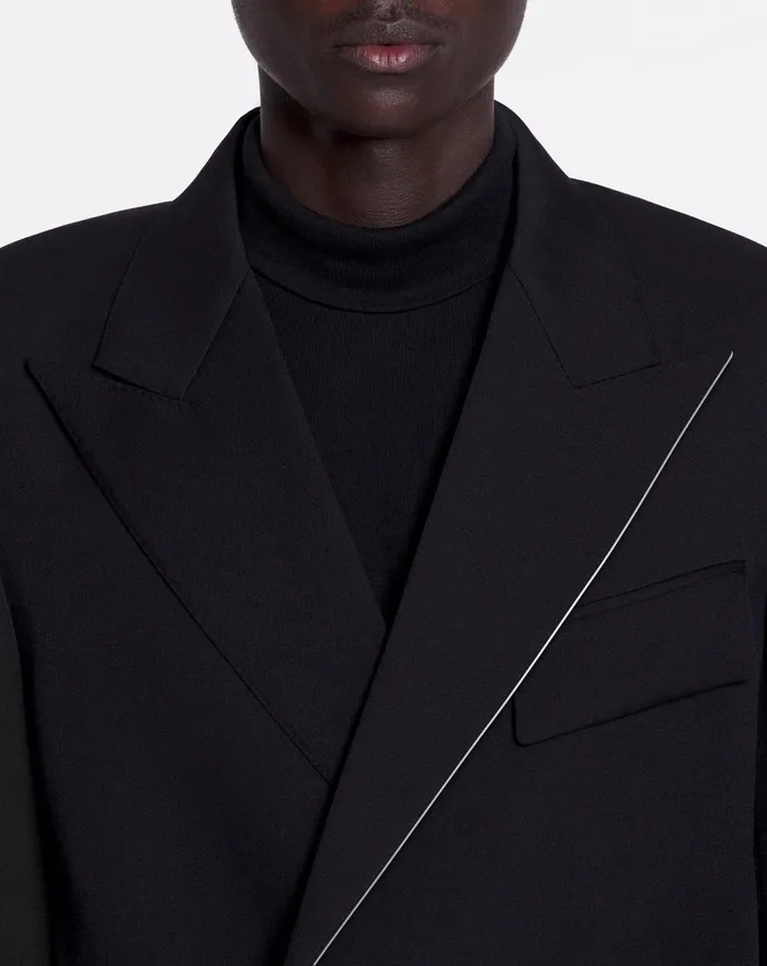 Lanvin X Future Unisex Doublebreasted Jacket Black Men Lanvin Coats and Jackets