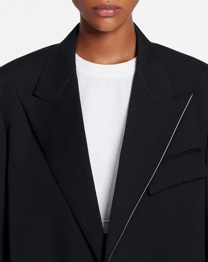 Lanvin X Future Unisex Doublebreasted Jacket Black Men Lanvin Coats and Jackets