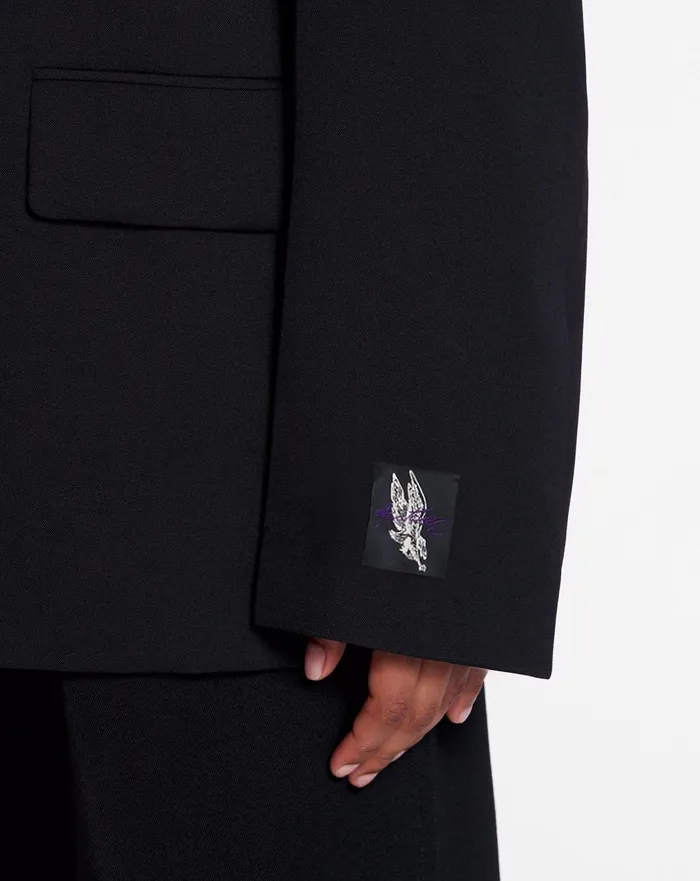 Lanvin X Future Unisex Doublebreasted Jacket Black Men Lanvin Coats and Jackets