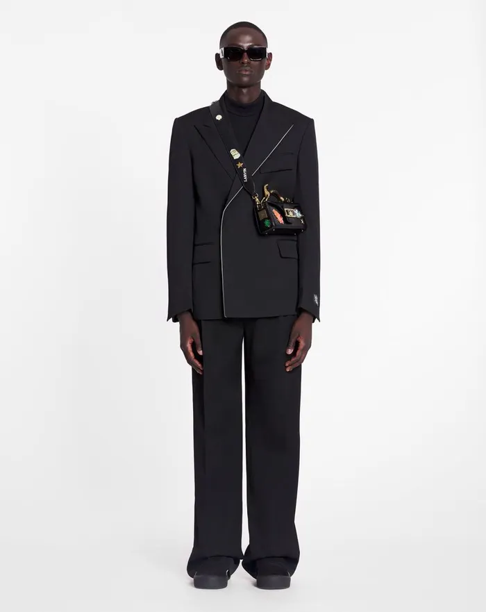 Lanvin X Future Unisex Doublebreasted Jacket Black Men Lanvin Coats and Jackets