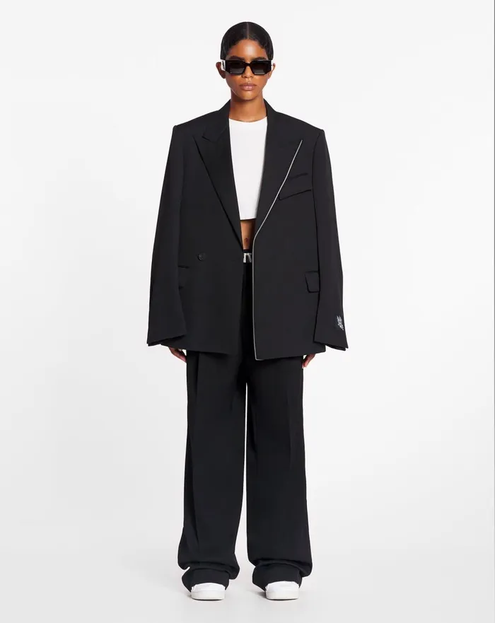 Lanvin X Future Unisex Doublebreasted Jacket Black Men Lanvin Coats and Jackets