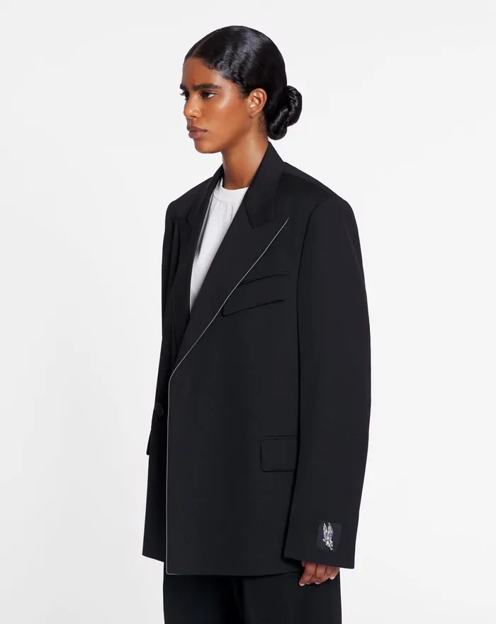 Lanvin X Future Unisex Doublebreasted Jacket Black Men Lanvin Coats and Jackets