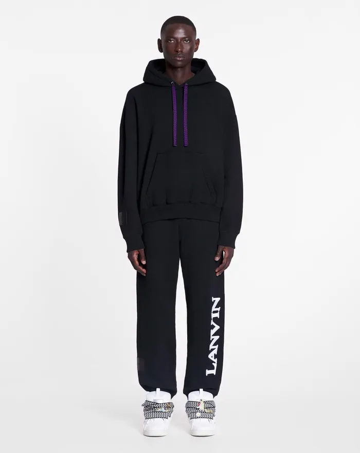 Lanvin X Future Unisex Logo Jogging Pants Black Men Lanvin Pants and Shorts