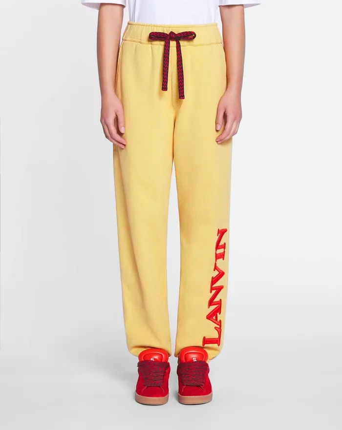 Lanvin X Future Unisex Logo Jogging Pants Corn Men Lanvin Coats and Jackets