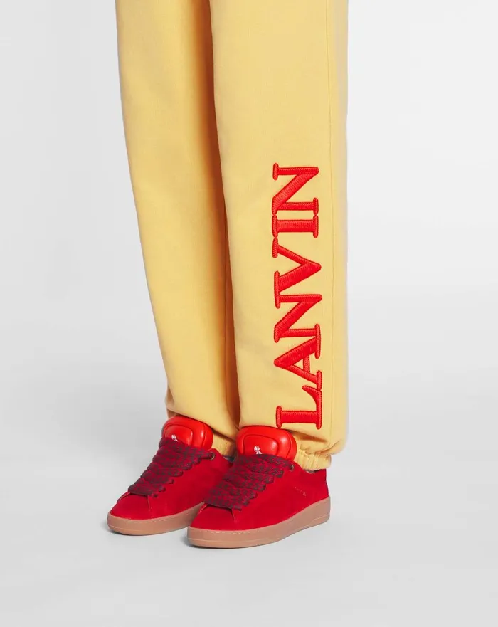 Lanvin X Future Unisex Logo Jogging Pants Corn Men Lanvin Coats and Jackets