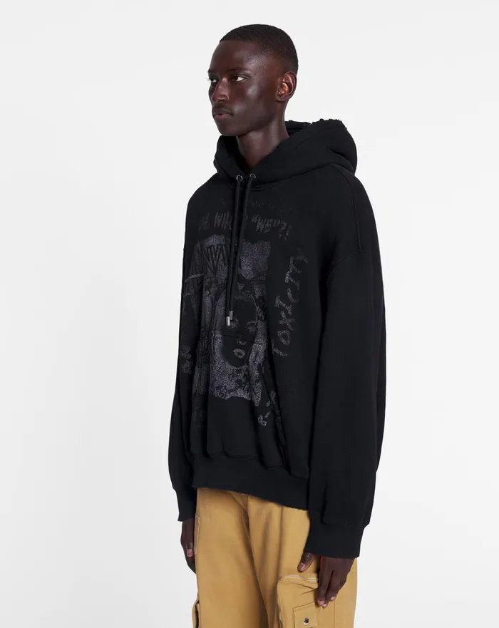 Lanvin X Future Unisex Loosefit Printed Hoodie Black Men Lanvin Coats and Jackets Lanvin X Future Unisex Loosefit Printed Hoodie Black Men Lanvin Coats and Jackets