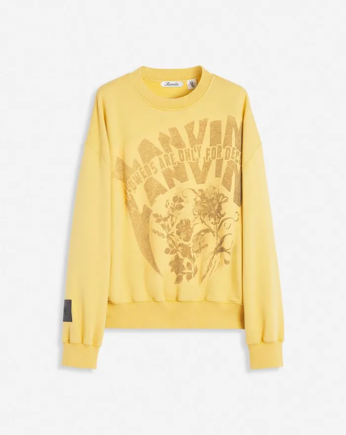Lanvin X Future Unisex Loosefit Printed Sweatshirt Corn Women Lanvin TShirts and Sweatshirts