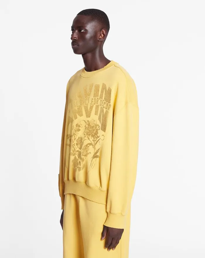 Lanvin X Future Unisex Loosefit Printed Sweatshirt Corn Women Lanvin TShirts and Sweatshirts