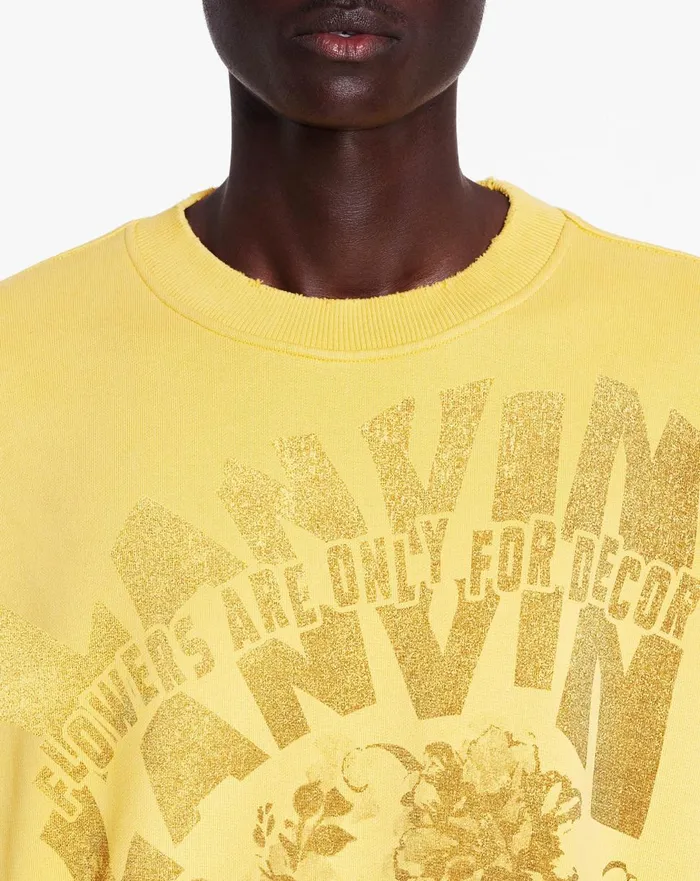 Lanvin X Future Unisex Loosefit Printed Sweatshirt Corn Women Lanvin TShirts and Sweatshirts