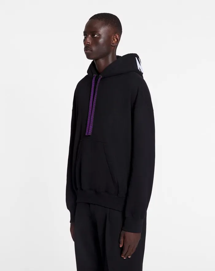 Lanvin X Future Unisex Oversized Curb Laces Black Men Lanvin Knitwear and Sweatshirts