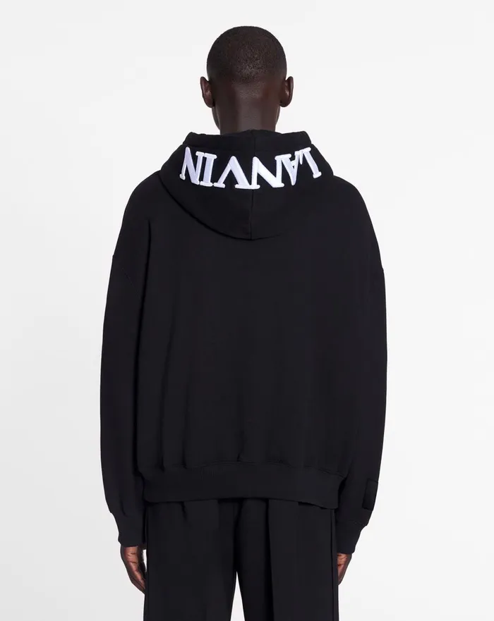 Lanvin X Future Unisex Oversized Curb Laces Black Men Lanvin Knitwear and Sweatshirts