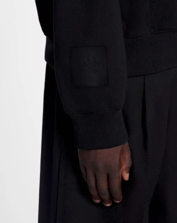 Lanvin X Future Unisex Oversized Curb Laces Black Men Lanvin Knitwear and Sweatshirts