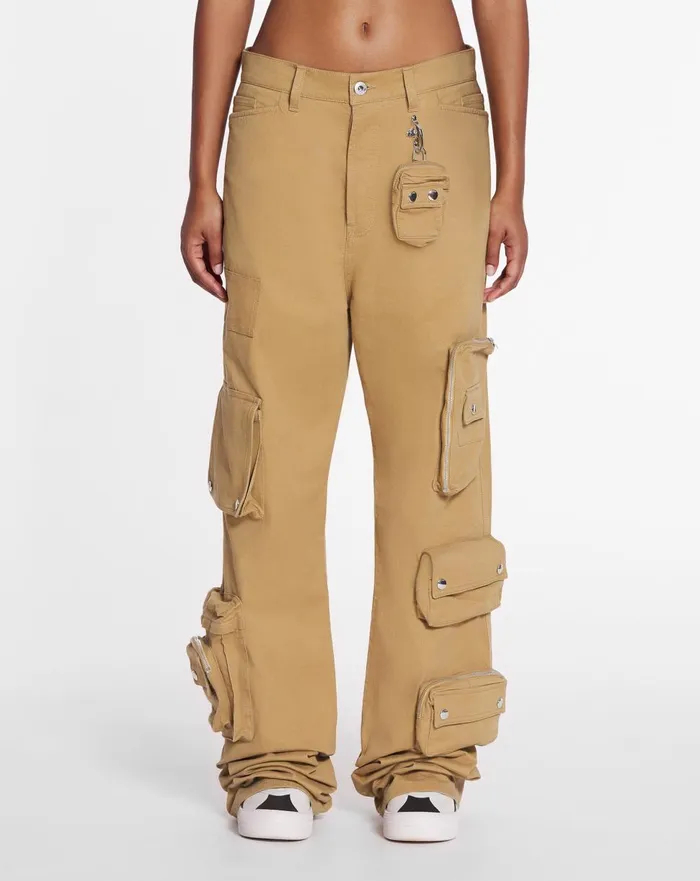 Lanvin X Future Wideleg Utility Pants Sand Women Lanvin Pants