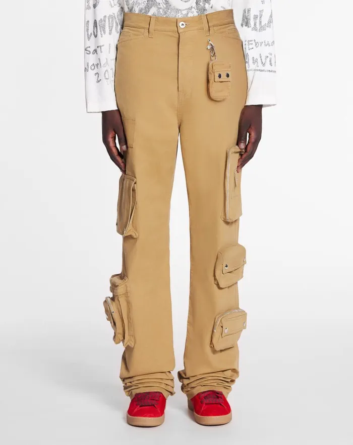 Lanvin X Future Wideleg Utility Pants Sand Women Lanvin Pants