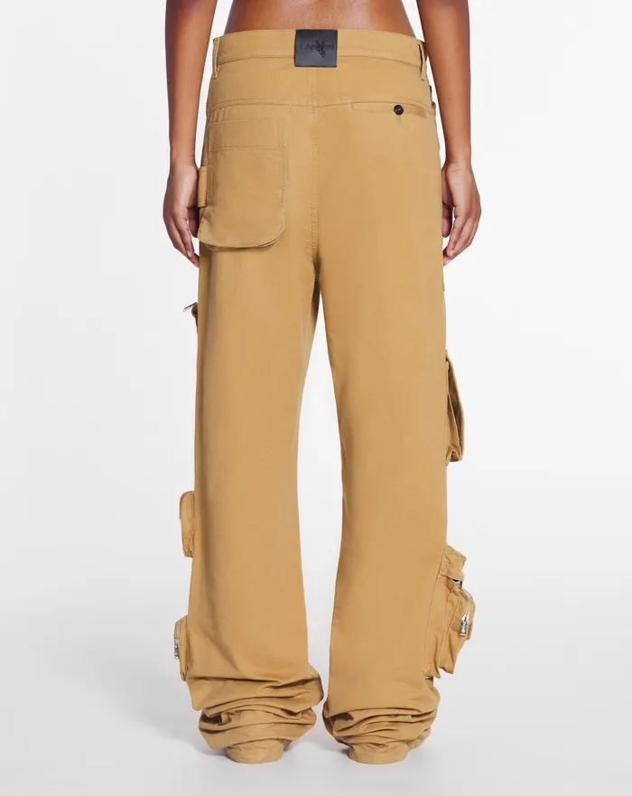 Lanvin X Future Wideleg Utility Pants Sand Women Lanvin Pants