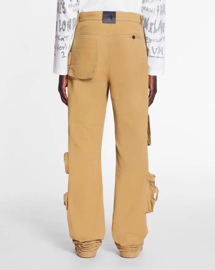 Lanvin X Future Wideleg Utility Pants Sand Women Lanvin Pants