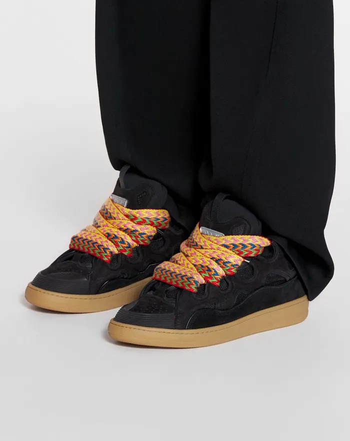 Leather Curb Sneakers Black Women Lanvin Sneakers Leather Curb Sneakers Black Women Lanvin Sneakers