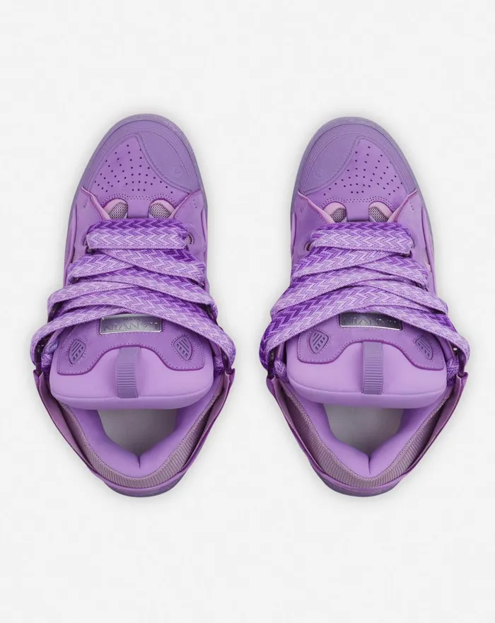 Leather Curb Sneakers Lilac Men Lanvin Sneakers