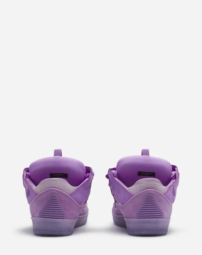 Leather Curb Sneakers Lilac Men Lanvin Sneakers