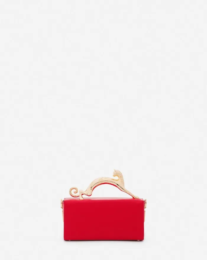 Leather Nano Pencil Cat Bag Flame Women Lanvin Mini Bags and Clutches Leather Nano Pencil Cat Bag Flame Women Lanvin Mini Bags and Clutches