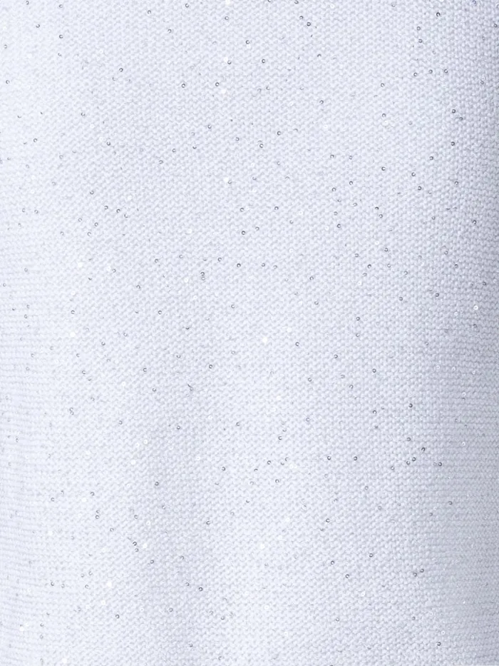 Linen Cotton Sequins Knit Sweater Ecru Women Akris Knitwear