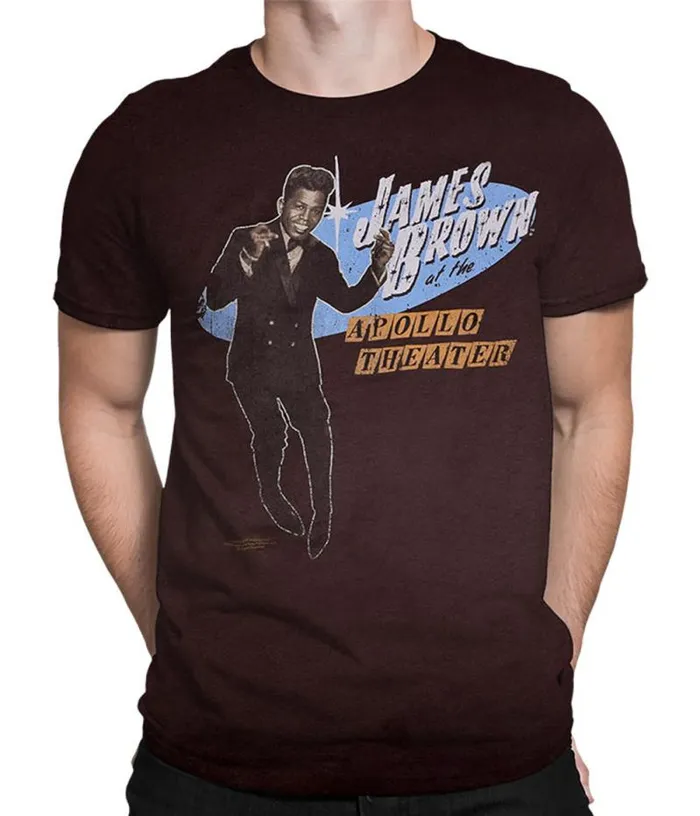 Liquid Blue Athletic TShirt Men Live At The Apollo Brown Athletic TShirt