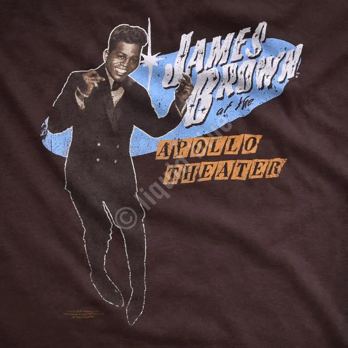 Liquid Blue Athletic TShirt Men Live At The Apollo Brown Athletic TShirt
