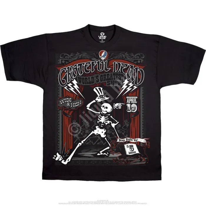 Liquid Blue Athletic TShirt Men Show Time Black Athletic TShirt