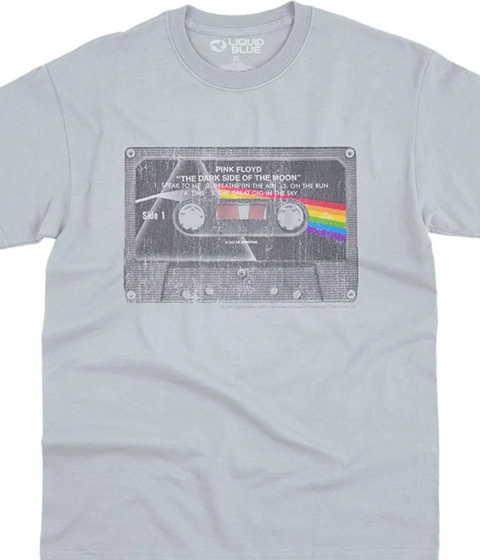 Liquid Blue Athletic TShirt Men Side To Side Grey Athletic TShirt