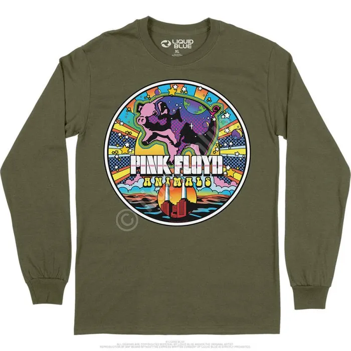 Liquid Blue Long Sleeve Men Animals Mod Long Sleeve TShirt