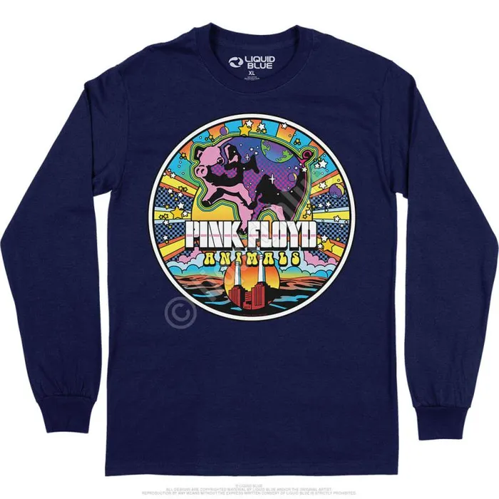 Liquid Blue Long Sleeve Men Animals Mod Long Sleeve TShirt