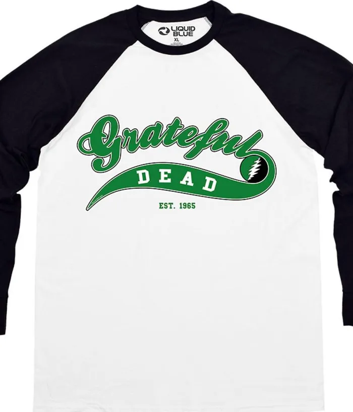 Liquid Blue Long Sleeve Men Ballpark Green Long Sleeve TShirt