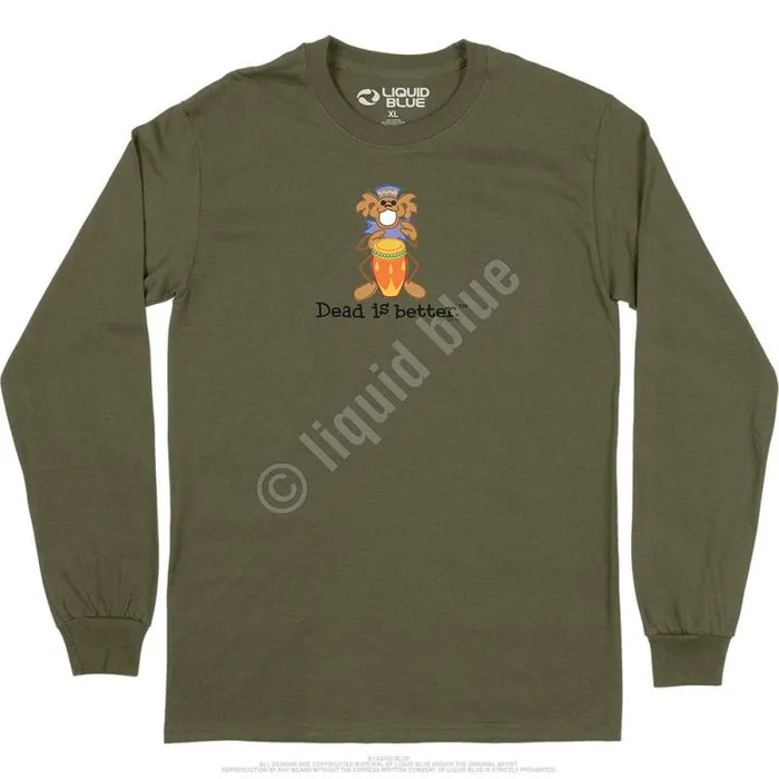 Liquid Blue Long Sleeve Men Bongo Dead Is Better Long Sleeve TShirt