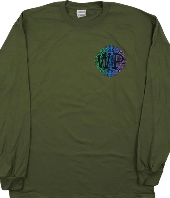 Liquid Blue Long Sleeve Men Widespread Snowflake Green Long Sleeve TShirt