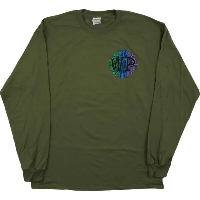 Liquid Blue Long Sleeve Men Widespread Snowflake Green Long Sleeve TShirt