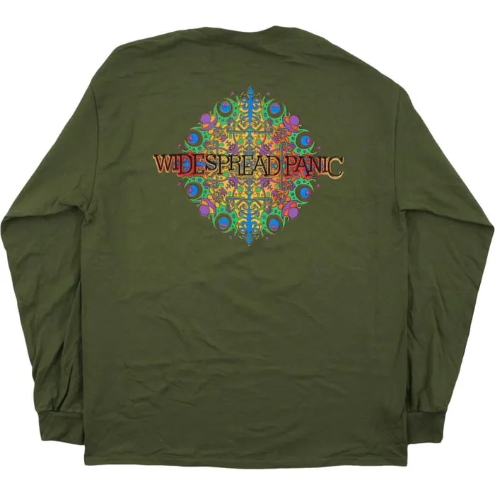 Liquid Blue Long Sleeve Men Widespread Snowflake Green Long Sleeve TShirt