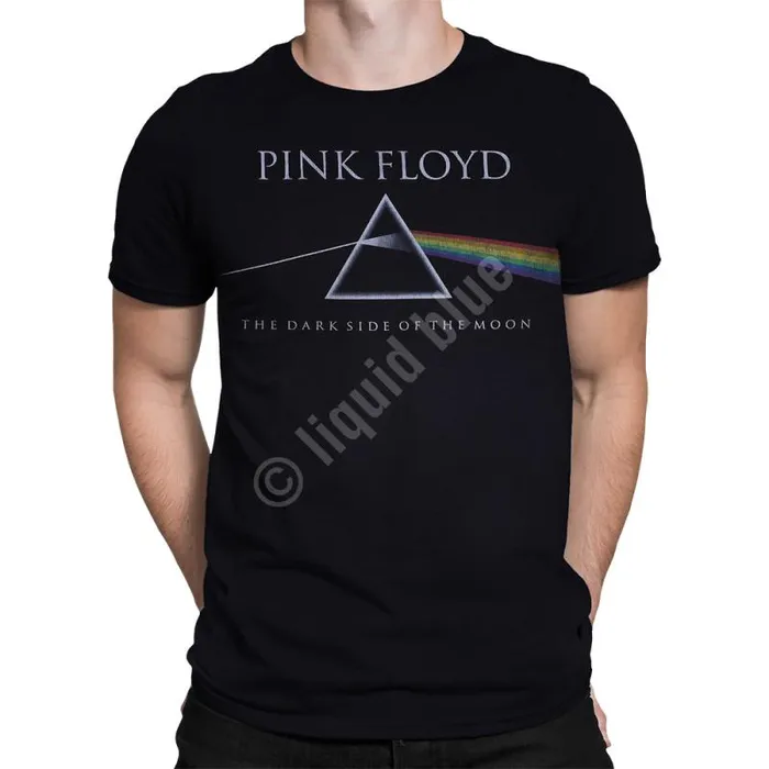 Liquid Blue PolyCotton TShirt Men Classic Floyd Black PolyCotton TShirt