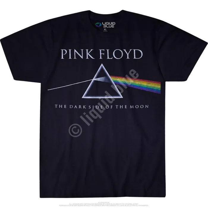 Liquid Blue PolyCotton TShirt Men Classic Floyd Black PolyCotton TShirt