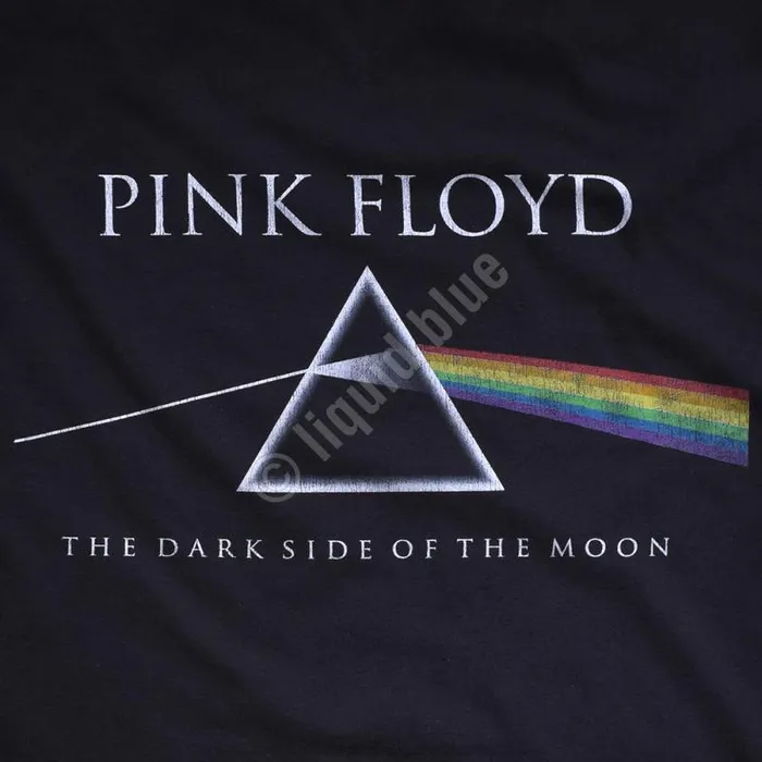 Liquid Blue PolyCotton TShirt Men Classic Floyd Black PolyCotton TShirt