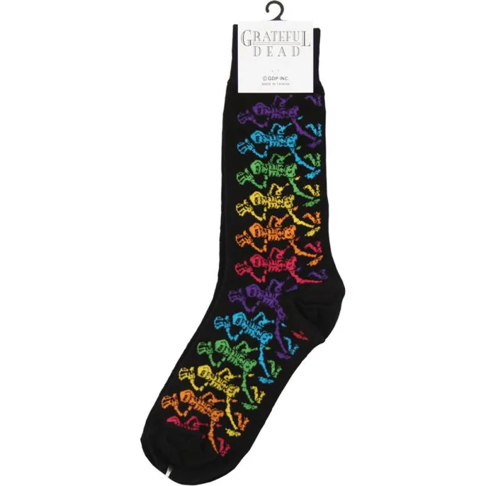 Liquid Blue Socks Accessories GD Dancing Skeletons Black Socks
