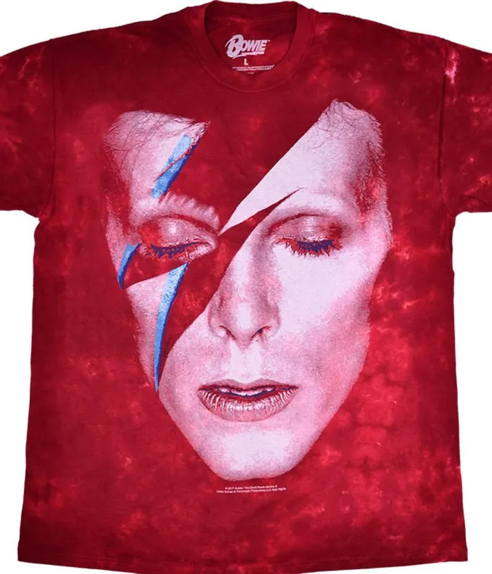 Liquid Blue TShirt Men Aladdin Sane TieDye TShirt