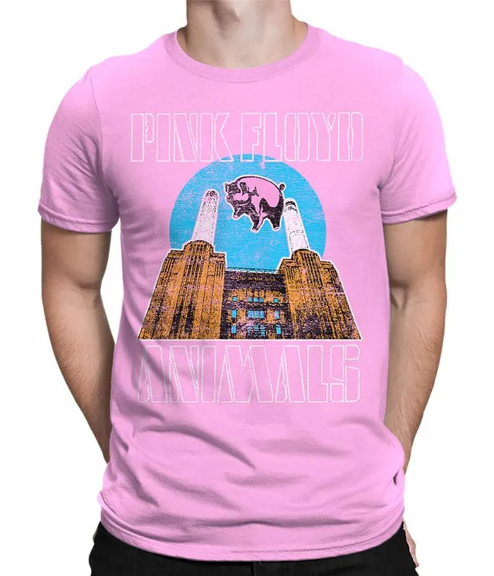 Liquid Blue TShirt Men Animals Pink TShirt