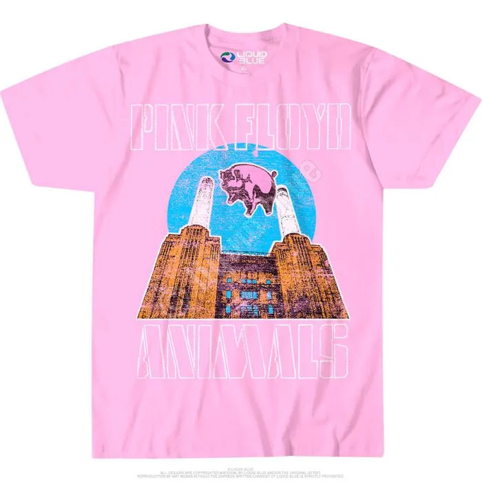 Liquid Blue TShirt Men Animals Pink TShirt