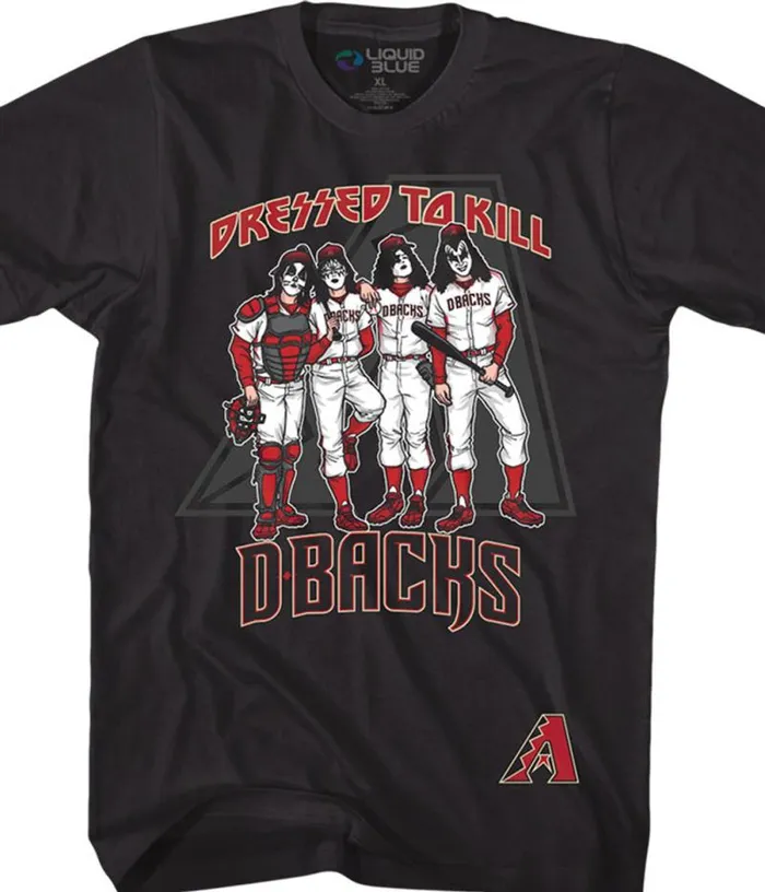 Liquid Blue TShirt Men Arizona Diamondbacks Dressed To Kill Black TShirt