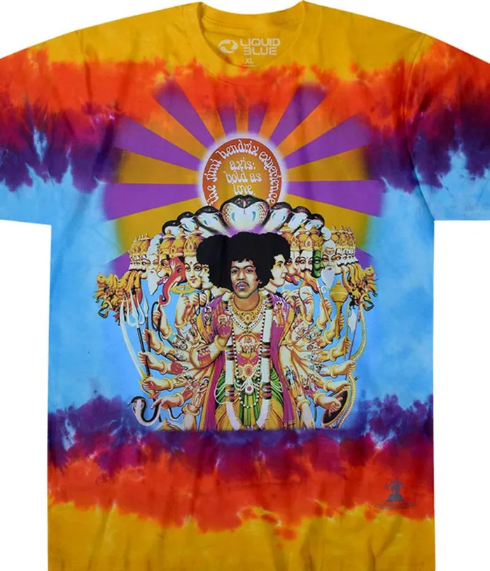 Liquid Blue TShirt Men Axis Bold As Love TieDye TShirt